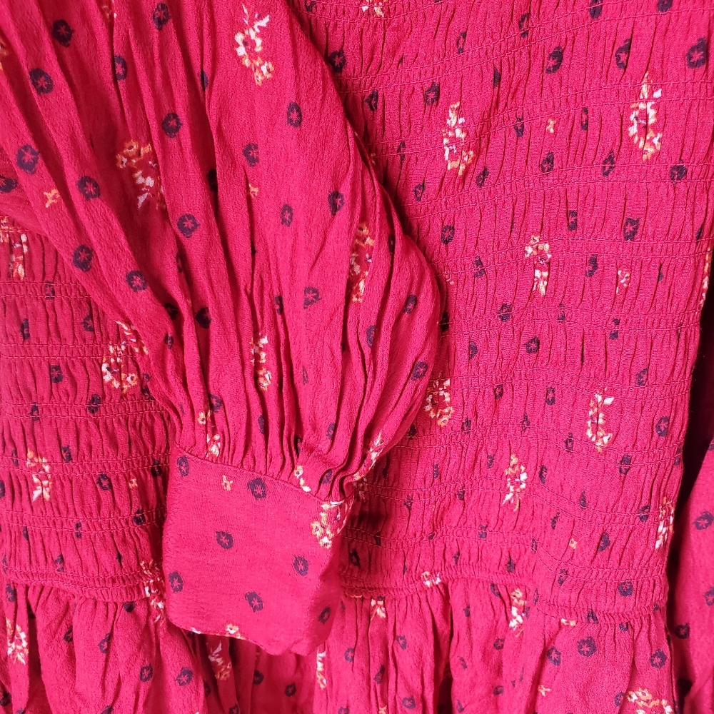 Free People Two Faces Mini Dress Red XS NWT - Picture 4 of 8